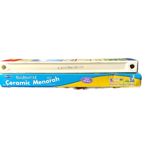 Chanukah Express Sports Menorah Rite Lite Handpainted Hannukah - Picture 3 of 3